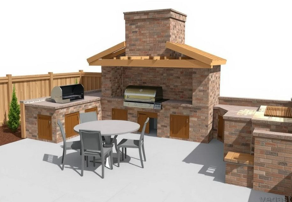 Construction of outdoor kitchen